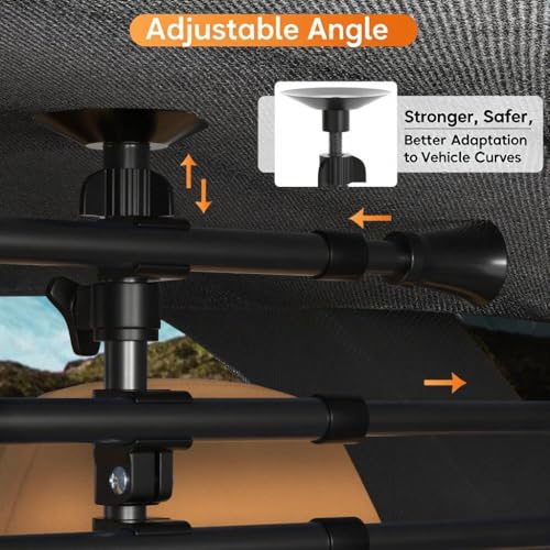 Universal Pet Barrier for All Vehicles, Car Safety Gate Pet Partition for Car, SUV, Truck, Trunk Guard for Dogs, Adjustable 12-20 x 31-57 inch, No Reassembly Pet Divider
