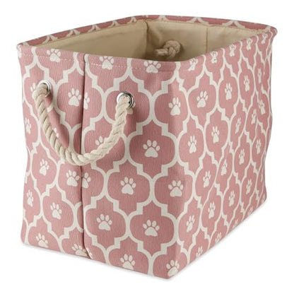 Bone Dry 6192 Pet Storage Collection Lattice Paw Print, Medium Rectangle, Rose - color: Rose, size: Medium Rectangle