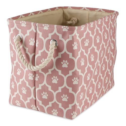 Bone Dry 6192 Pet Storage Collection Lattice Paw Print, Medium Rectangle, Rose - color: Rose, size: Medium Rectangle