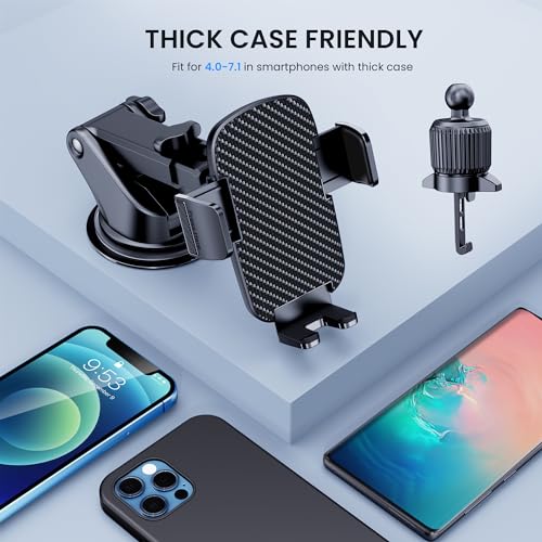 Car Phone Holder [Military-Grade Suction] Phone Stand for Car [Super Stable] Automobile Car Mount for iPhone Universal Accessories Air Vent Dashboard Windshield Mount Fit Vehicle Accessories - style: Modle-A