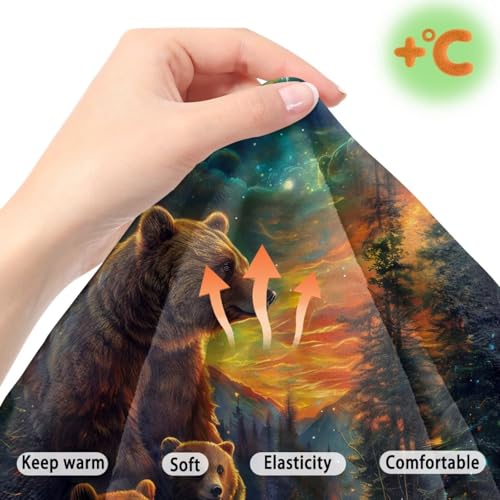 Bear Forest Pattern 2 Pcs RV Dinette Cushion Covers Anti-Slip Camper Cushion Slipcover Thickened 2 Seat Sofa Chair Cover 1 Backrest Covers and 1 Bench Covers - color: Bear Forest
