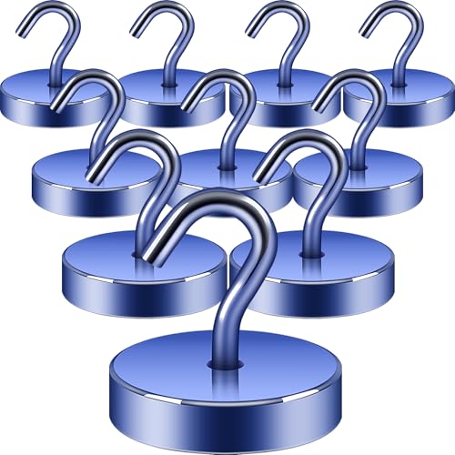 Neosmuk Magnetic Hooks, Cruise Ship Essentials, 100lb+ Heavy Duty Magnetic Hooks for Cruise Cabins, Refrigerator, Grill, Hanging, and Travel | Extra Strong Must-Haves Magnet Hook,Navyblue - color: Navyblue, size: 100lb Magnetic Hooks
