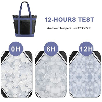 BeeGreen Insulated Cooler Bag Leakproof Freezer Shopping Tote for Groceries Heavy Duty Thermal Food Delivery Bag - color: Dark Black, style: Sling Cooler