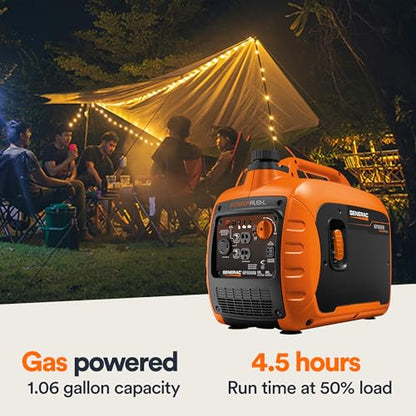 Generac 3,300-Watt Gas Powered Portable Inverter Generator - Lightweight and Compact - USB Ports for Device Charging - Produces Clean, Stable Power - Great for Home Backup, Camping, and RV Use - style: 3300-Watt Inverter - COsense - 49 ST