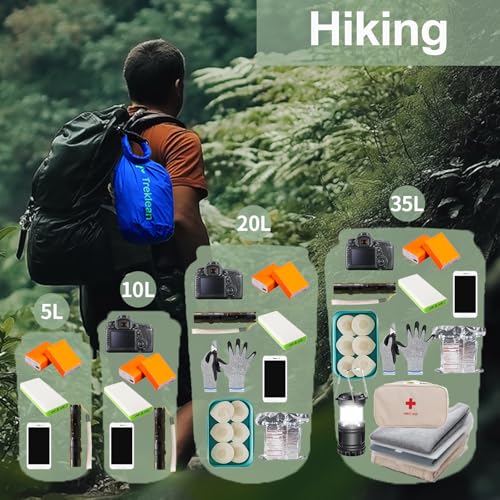 Lightweight Dry Bags Waterproof for Kayaking,5L/10L/20L/35L Roll Top Dry Sack Waterproof Bags for Travel Boating Camping Beach (Blue, 35L) - size: 35L