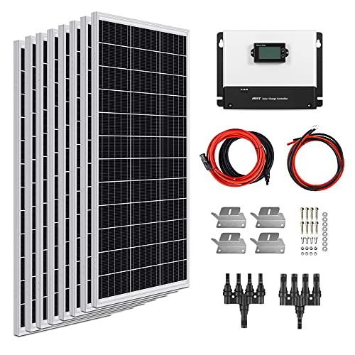 ExpertPower 800W 12V Solar Panel Kit | 800W Mono Rigid Solar Panels, 100A MPPT Solar Charge Controller | RV, Trailer, Camper, Marine, Off Grid, Solar Projects - size: 800W + 100A MPPT