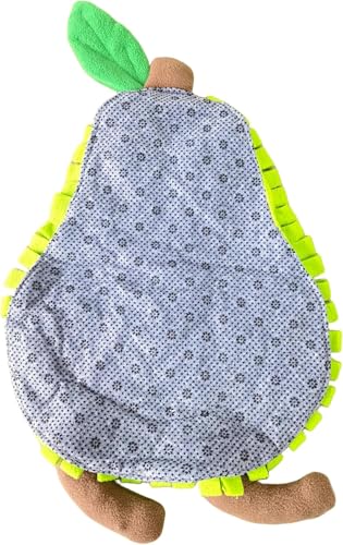 Ferret Cats Snuffle Mat Fleece Foraging Mats Interactive Feeding Toy Small Animal Rabbit Guinea Pig Rat Hamster Anti Slip Treat Dispenser Slow Feeder (Pear) - color: Pear