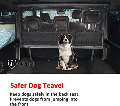 Pet Net Vehicle Safety Mesh Dog Barrier for Mercedes Benz G Class W463 2004-2018, Black Polyester, Plastic Buckle & Hook Fasteners, Car Compatible
