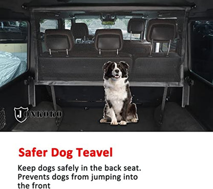 Pet Net Vehicle Safety Mesh Dog Barrier for Mercedes Benz G Class W463 2004-2018, Black Polyester, Plastic Buckle & Hook Fasteners, Car Compatible