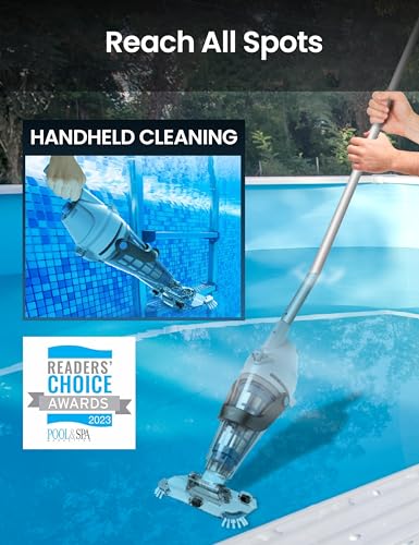 KOKIDO 2025 Rechargeable Pool Vacuum, 3X Oversized Stainless Steel Filter, 15GPM Flow Rate, Run 90mins, 2 Vac Heads, Fast Cleaning, Inground & Above Ground Pools, XTROVAC 510 - style: 1x FILTER