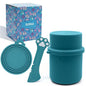 Original Canned Dog Food Storage Container | Wet Food Can Opener Spoon | Silicone Pet Can Lid | BPA Free, Airtight, Dishwasher & Freezer Safe(Dark Blue) - color: Dark Blue