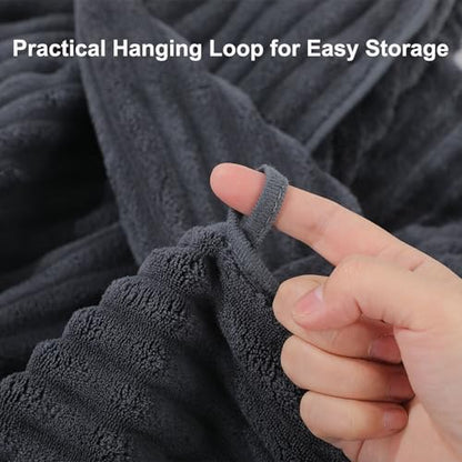 3-Piece Hand Bath Towels 14 X 29.6 Inchs, Quick-Dry Microfiber Washcloths with Hanging Loop, Soft & Absorbent Face Towels for Bathroom Kitchen Gym Travel - color: 1darkgrey-1lightgrey-1orange