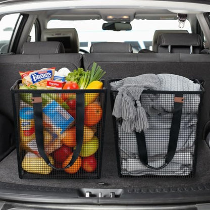 STORAGE MANIAC Collapsible Laundry Basket, 16.9 Gal. Large Pop-up Laundry Hamper with Long Carry Handles, Space-Saving Foldable Clothes Hamper with Bottom Elastic Band, Travel Laundry Bags, Mesh Black - color: Mesh Black