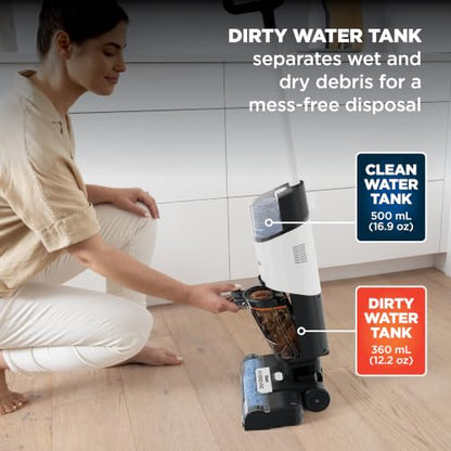 Shark | Wet Dry Vacuum Cleaner | Vacuum and Mop Combo | HydroVac MessMaster | 3-in-1 Self-Cleaning + Powerful Suction | 2 Brushrolls & 2 Solutions Included | Hardwood Floor & Area Rug Cleaner | AW261 - style: Cordless w/ Premium