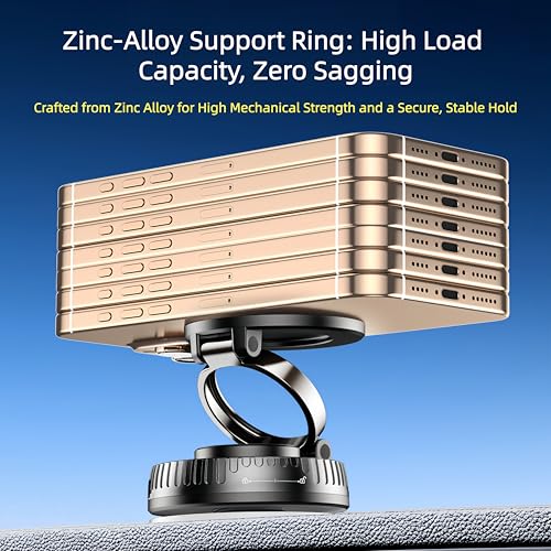 Magnetic Car Phone Mount for MagSafe: 360° Rotatable Adjustable Holder with Suction Cup, Universal Fit for Dashboards/Windshields/Glass, Compatible with iPhone 17/16/15 Series & Android - color: C. J36-White Base