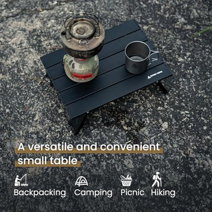 ONETIGRIS Ultralight Backpacking Table, Compact Pop-Up Folding Table for Camping, Hiking, Beach, Picnic, Travel