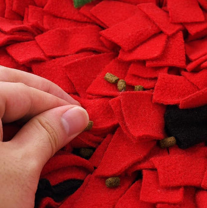 Ferret Cats Snuffle Mat Fleece Foraging Mats Interactive Feeding Toy Small Animal Rabbit Guinea Pig Rat Hamster Anti Slip Treat Dispenser Slow Feeder (Strawberry) - color: Strawberry