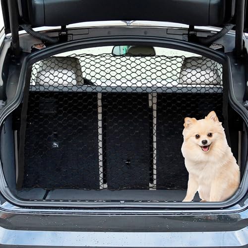 Dog Car Net Barrier, Hook Pet Divider - Black, 47.24"x27.56" - size: 47.24"x27.56"