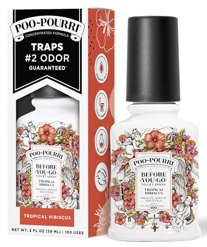 Poo-Pourri Before-You-Go Toilet Spray, Tropical Hibiscus, 2 Fl Oz - Hibiscus, Apricot and Citrus - size: 2 Fl Oz (Pack of 1)