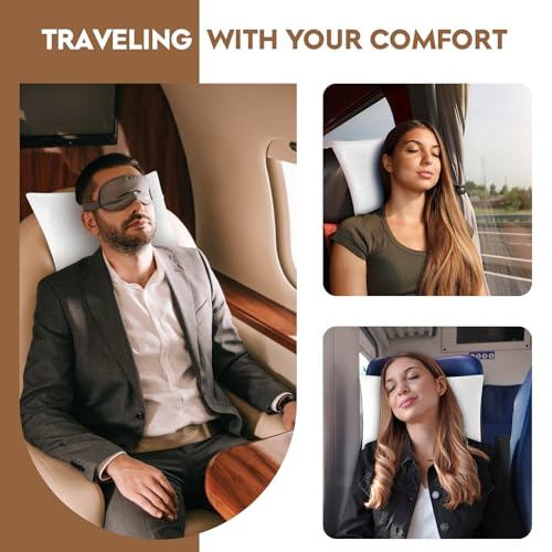 Small Shredded Memory Foam Pillow, Camping Pillow Travel Pillow - Compressible Medium Firm, Breathable Cover, Ideal Backpacking Hiking, Airplane and Car (Off-White, L) - color: Off-white, size: L-23 X 16 Inch