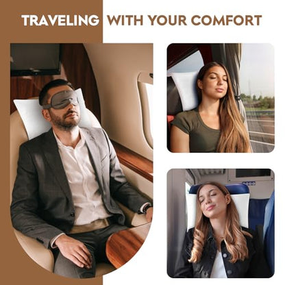 Small Shredded Memory Foam Pillow, Camping Pillow Travel Pillow - Compressible Medium Firm, Breathable Cover, Ideal Backpacking Hiking, Airplane and Car (Off-White, L) - color: Off-white, size: L-23 X 16 Inch
