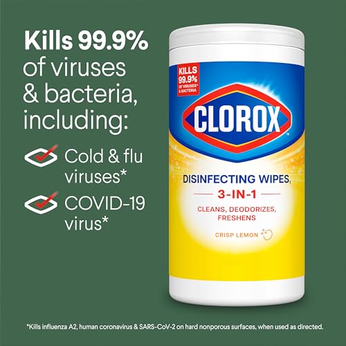 Clorox Disinfecting Wipes Variety Pack, Bleach-Free, Kills 99.9% of Germs and Viruses Including COVID-19, 75 Count, Pack of 4