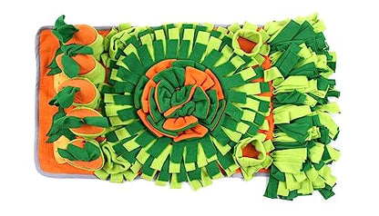 Ferret Cats Snuffle Mat Fleece Foraging Mats Interactive Feeding Toy Small Animal Rabbit Guinea Pig Rat Hamster Anti Slip Treat Dispenser Slow Feeder (Carrots) - color: Carrots
