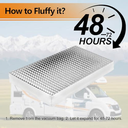 SheeChung RV Vent Insulator, 22″x14″x3″ RV Skylight Cover with Reflective Surface | Energy Saving & Reduce Heat Transfer | Skylight Shade Universal for Camper Trailer Vent - 1 Pack - size: 22 x 14 Aluminum