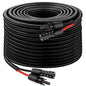 XRDS -RF Solar Cable 100FT, 8AWG Solar Extension Cable with Male & Female Solar Connectors, Flame-Retardant Protective Sleeving Solar Panel Cable, Weatherproof PV Wire for Solar Panel Connection - size: 8AWG 100FT