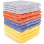 Microfiber Cleaning Cloths 12" x 12": 10 Pack Reusable lint-Free | Towels for Glass, Mirrors, Windows, Stainless Steel, Busting, Kitchen, Bathroom and Car Detailing