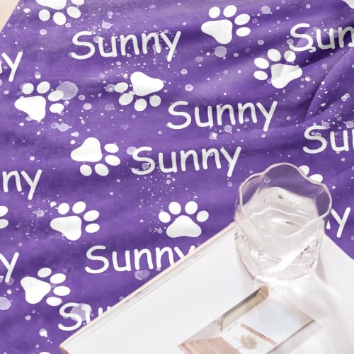 Personalized Dog Blanket, Customized Pet Blankets with Name Picture, Throw Blanket for Small Medium Large Dog Puppy Cat - color: B-white