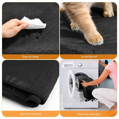 Dog Car Seat Cover for Back Seat Compatible with Rivian R1T R1S Accessories 2022-2025 2026, Waterproof Non-Slip Pet Bench Rear Seat Covers for Large SUV & Large Truck
