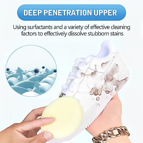 RUOQI Multi-Functional Cleaning and Stain Removal Cream With Sponge, 2023 New Multipurpose Cleaning Cream, White Shoe Cleaning Cream, White Shoe Cleaner, Decontaminate Solid Paste