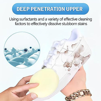 RUOQI Multi-Functional Cleaning and Stain Removal Cream With Sponge, 2023 New Multipurpose Cleaning Cream, White Shoe Cleaning Cream, White Shoe Cleaner, Decontaminate Solid Paste