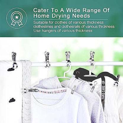 (40 PCS) Stainless Steel Clothes Pins Heavy Duty Outdoor, Mini Laundry Clothespins, Small Metal Bag Chip Clips, Food Packages, Clothesline Sock Snack Clips, PHYDELU - size: 40pcs small size Clothes Pins