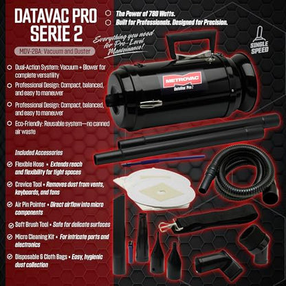 METROVAC DataVac Pro Series 2 MDV-2BA, 780W Handheld Vacuum/Blower with Variable Speed Control – Ideal for Car Detailing - size: 780 watts Pro Series 2