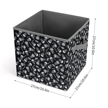 Skull Pattern Foldable Storage Box with Handle Organizer Containers for Home Office Clothes Office Supplies - color: style-6-1