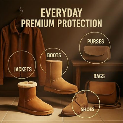 Eagle Suede & Nubuck Protector Spray 250mL – Waterproofing Spray Compatible with UGG Boots & Jackets | Protects from Water, Stains, Dirt & Salt | Quick-Dry Invisible Suede Shield