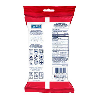 Lucky Super Soft Antibacterial Wet Wipes, 40 Count