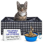Pet Fit For Life - Vibrant Collapsible Travel Cat Litter Box - Portable, Foldable, Compact Design with Bonus Water Bowl - Ideal for Car & Camping - Reusable, Cats Safe - Black, (16"x12"x5") - color: Black
