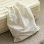 Waterproof Nylon Drawstring Storage Bag, Large Capacity Travel Organizer for Clothes Shoes, Portable Packing Cube (White)