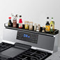 SZJHXIN 4X Strong Magnetic Stove Top Shelf, Adjustable 15-30 Inches, Fits Various Stove Lengths, Kitchen Organizer, Holds Spices, Condiments and BBQ Sauces (Matte Black) - color: Matte Black