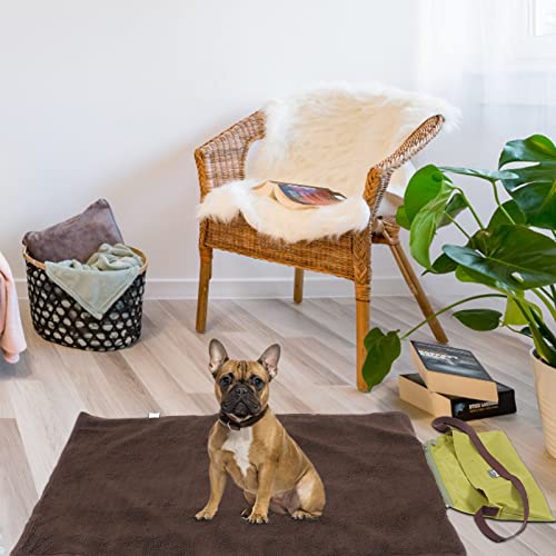 STOBOK Foldable Waterproof Outdoor Dog Mat 39.4X27.6In Portable Self Warming Pet Blanket for Travel Camping Hiking