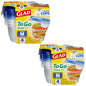 Glad GladWare To Go Snack Food Storage Containers with Lids, Medium Rectangle BPA Free Plastic with Built-In Dressing Cup for Salads and Snacks, Microwave Dishwasher Safe, 24 Oz, 4 Count - 2 Pack - size: 24 oz - 8 Count, style: Rectangle