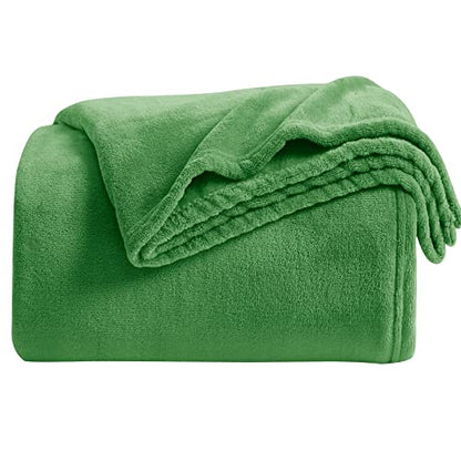 KMUSET Fleece Blanket Throw Size Emerald Lightweight Super Soft Cozy Luxury Bed Blanket Microfiber - color: Emerald, size: Throw(50"x60")