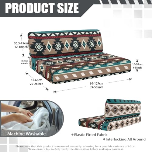SEANATIVE Aztec Geometric RV Dinette Cushion Covers Couch Cushion Slipcovers Stretch Camper Cushions Cover Replacement Sofa Slipover for Travel Trailer Couch Backrest Cover & Bench Cover - color: Aztec Geometric