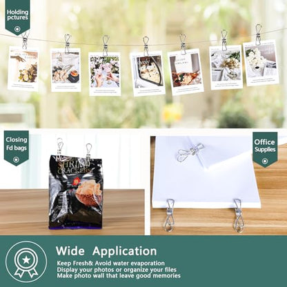 20PCS Large Size Clothes Pins - Picture & Food Clips for Hanging Clothes & Photos - size: 20pcs large size Clothes Pins