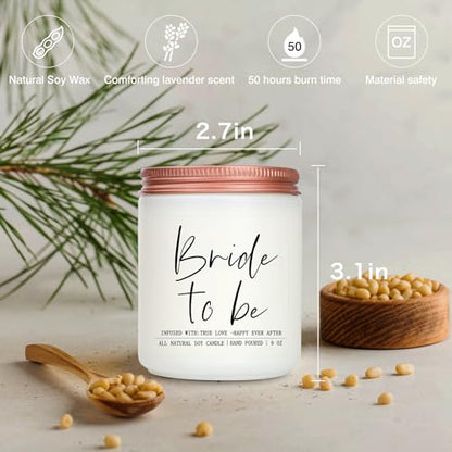 Bride to Be Gifts for Women,Unique Engagement Anniversary Wedding Candles Gift for Her,Bridal Shower Scented Candle for Bride - style: Bride