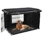 HONEST OUTFITTERS Dog Crate Cover,30 Inch Dog Kennel Cover for Medium and Large Dog, Heavy Duty Oxford Fabric,with Double Door, Pockets and Mesh Window (31L x 20W x 21H, Black) - size: 31.0"L x 20.0"W x 21.0"H