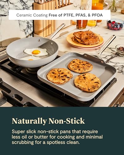 Caraway 31-Piece Ceramic Cookware Bundle - Fry Pans, Saucepans, Sauté Pan, Dutch Oven, Petite Cooker, Stir Fry, Rondeau, Stock Pot, Grill & Griddle Pans, Roasting Pan, Racks, Organizers - Navy - size: 31pc Set